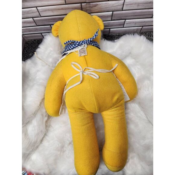 NORTH AMERICAN BEAR COMPANY CLARA BEARTON Yellow and Blue Bear #A86 - Picture 4 of 10